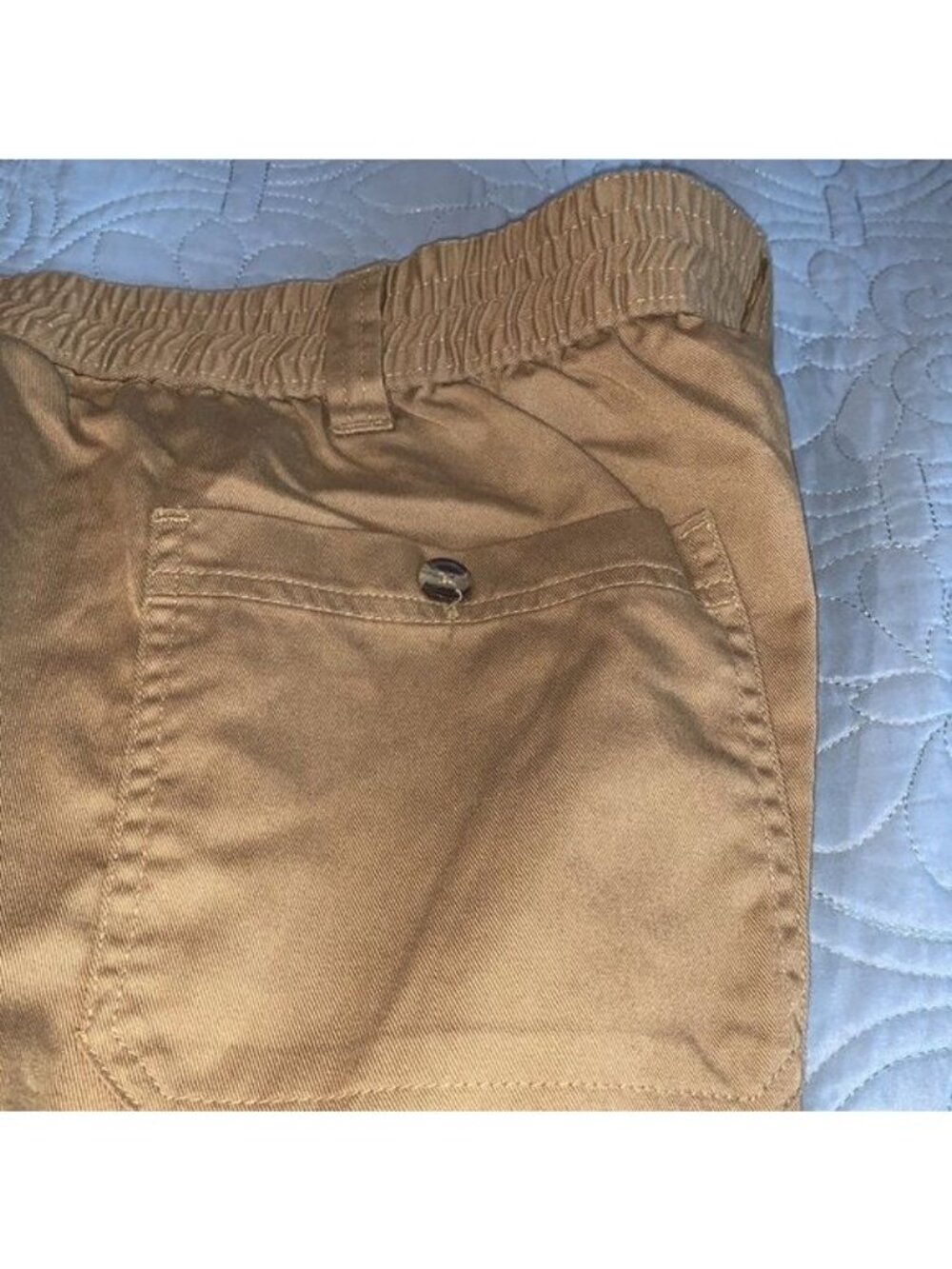 Mens King Size Big Elastic Waist Khaki Pants Size 54/38 Cotton Blend - Picture 6 of 12